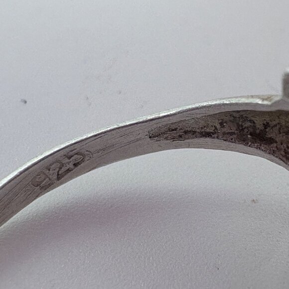 VTG Solid Sterling Silver 925 Dolphin Design Bypass Ring Size 6.5 - Picture 6 of 8